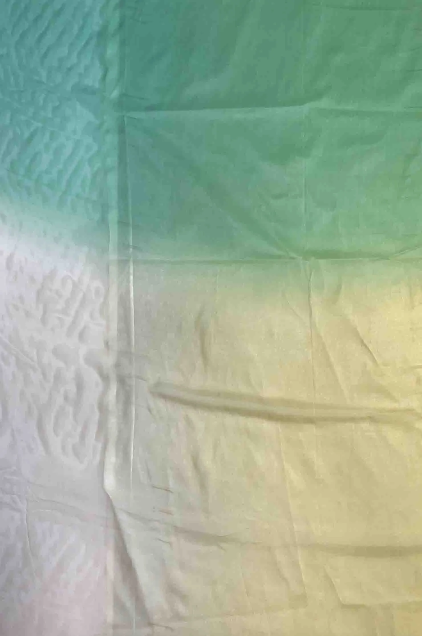 Raffia, Super Lemon, Kelly Green, Sea Green Ombre Silk Chiffon 4D-1044 Fabric