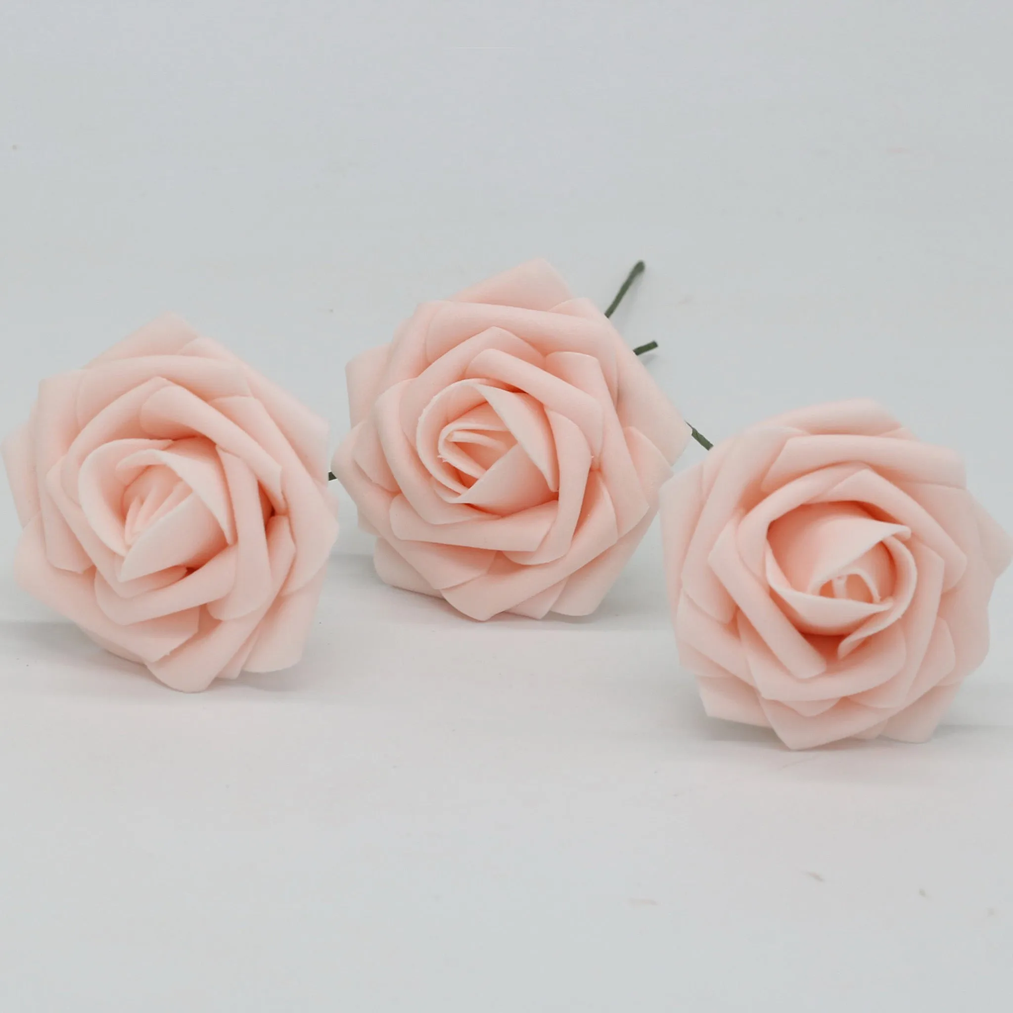 Realistic Wedding Flowers Blush Pink Roses Bulk