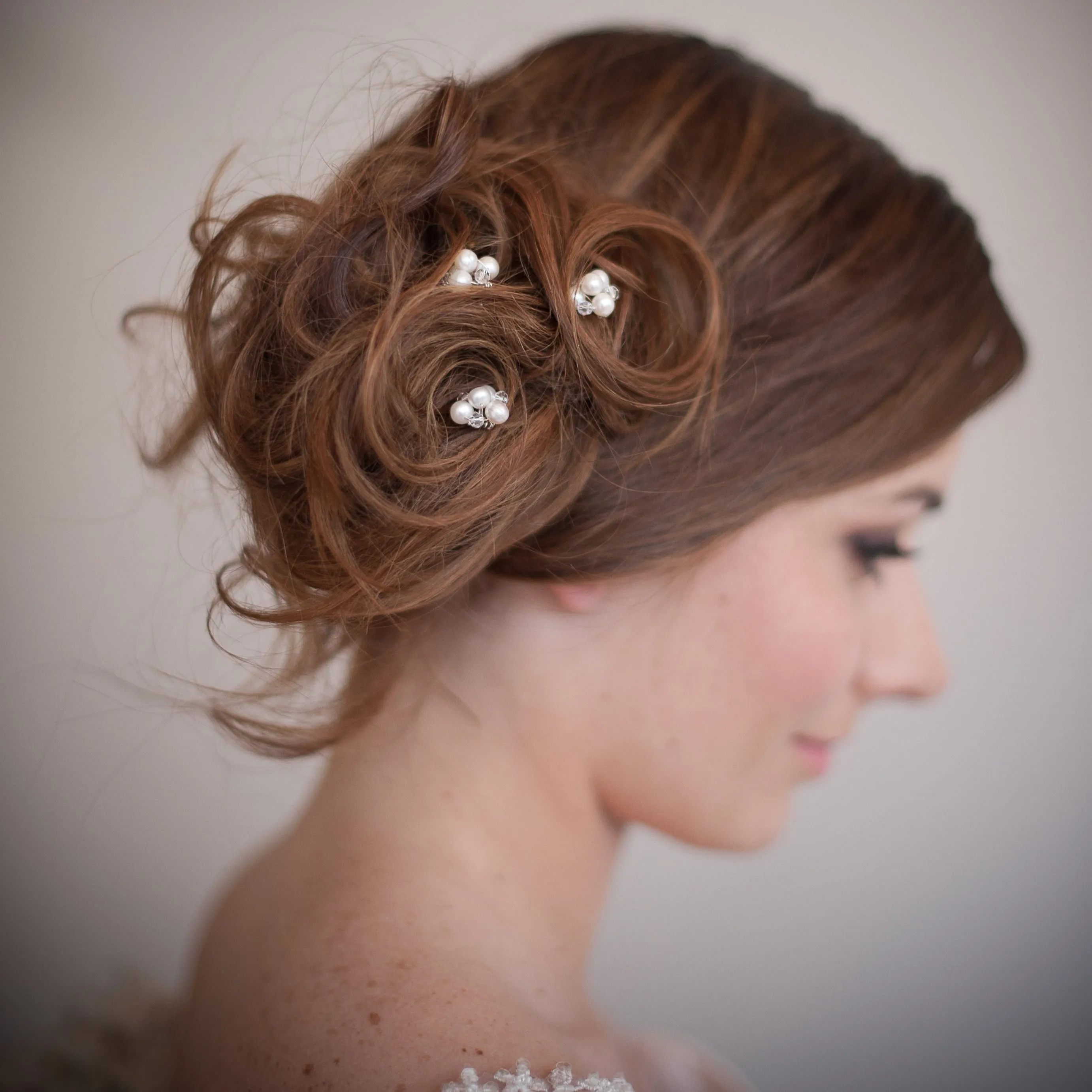 Set of Blossom Wedding Hair Pins