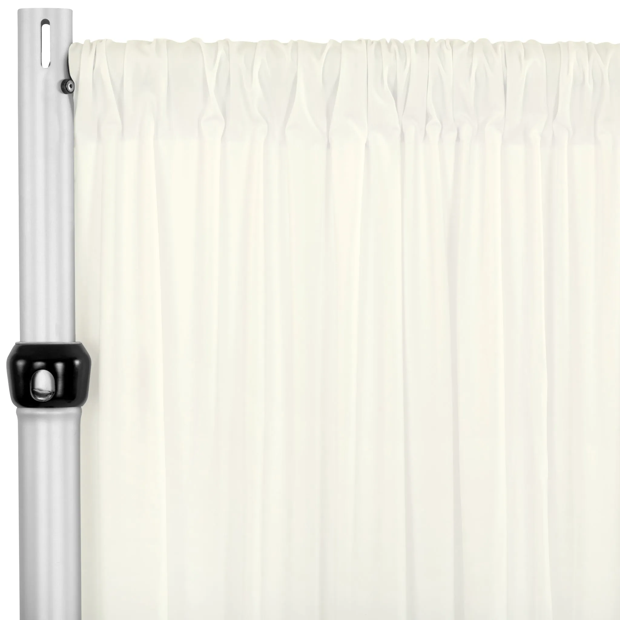 Spandex 4-way Stretch Drape Curtain 12ft H x 60" W - Ivory