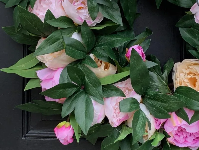 Summertime Peony Wreath