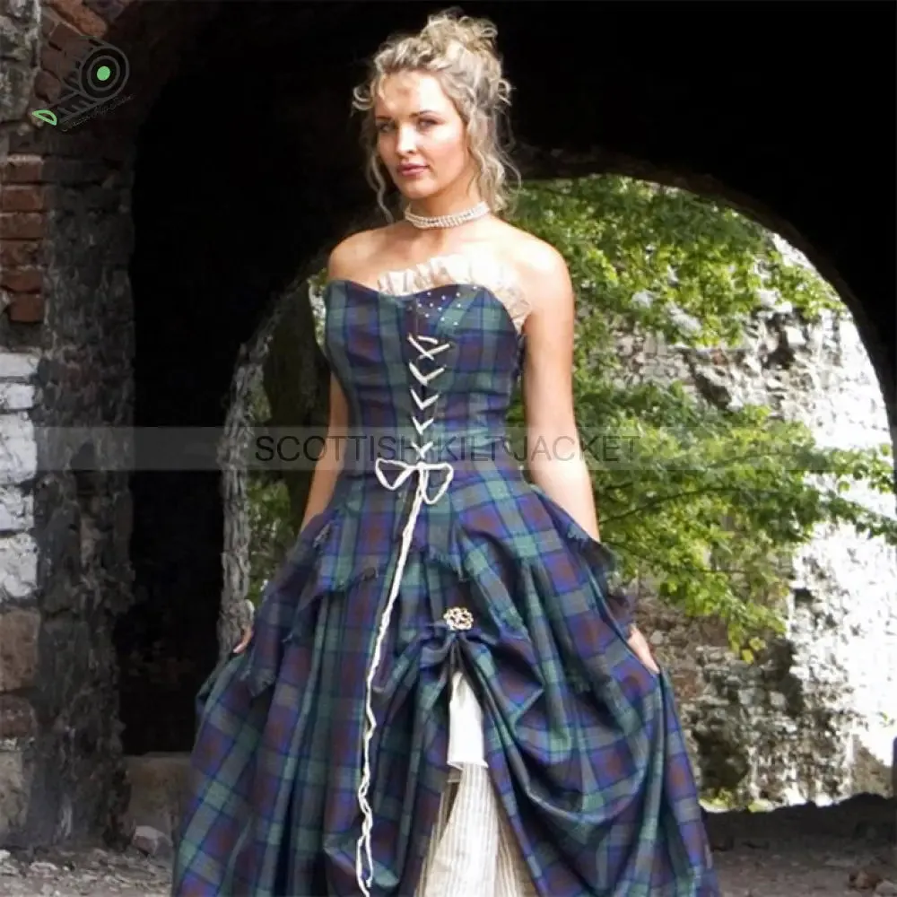 Tartan wedding Dress gown by Bella