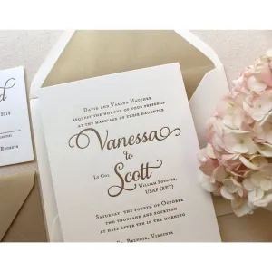 The Garden Rose Suite - SAMPLE Letterpress Wedding Invitation