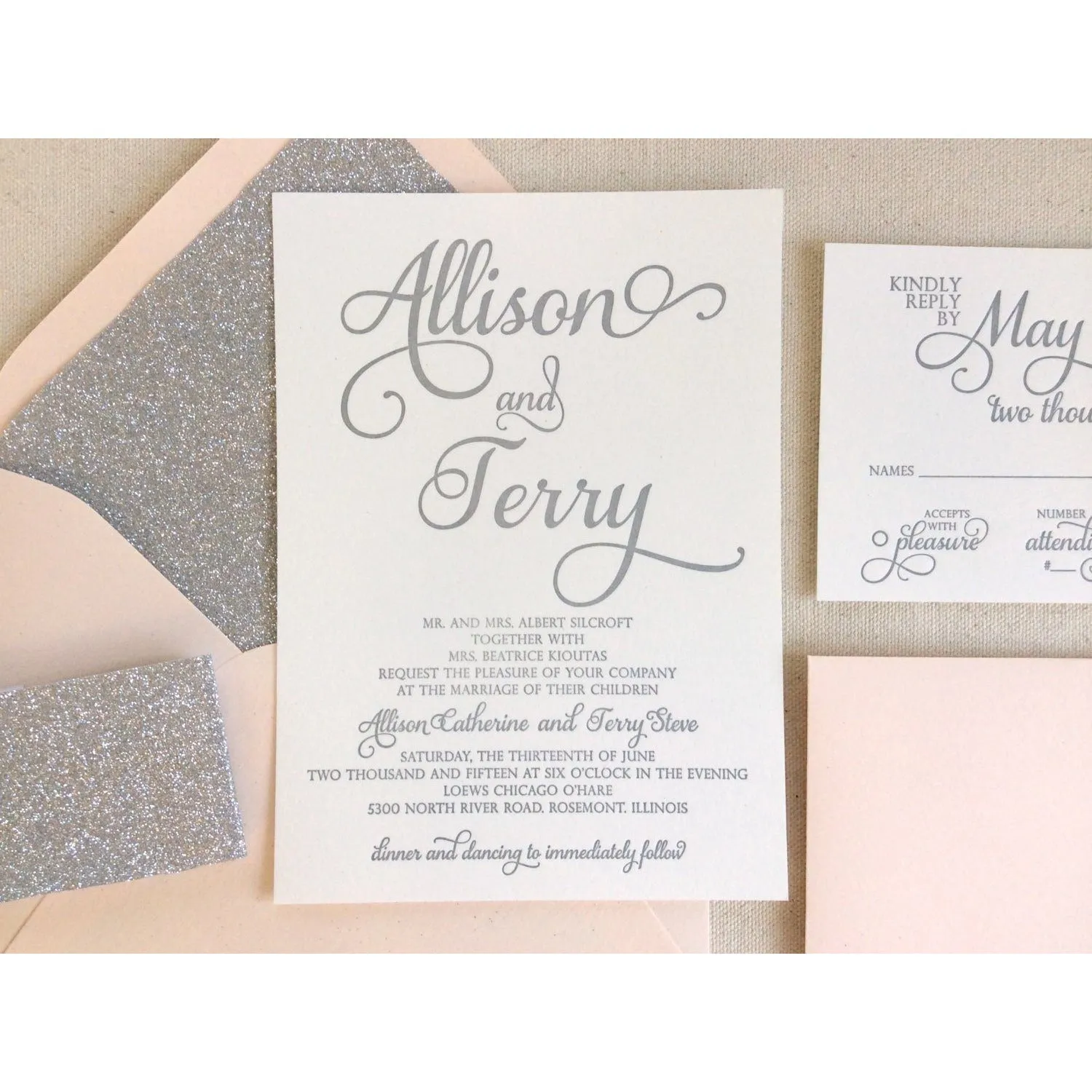 The Stargazer Suite - Letterpress Wedding Invitations