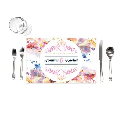 Watercolor Floral Placemats