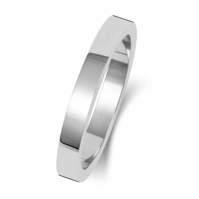 Wedding Band 9K Flat Flat 2.5 mm - 1.15 Wedding  Ring W172WL